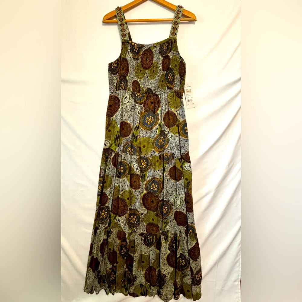 NY COLLECTION NWT Rainforest Print Maxi Dress Size Medium